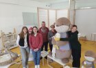 Die 4 Girls' Day Teilnehmerinnen des GAA Coburg zusammen mit Herrn Witzgall zu Besuch bei der Firma Fehn GmbH & Co. KG in Rödental.